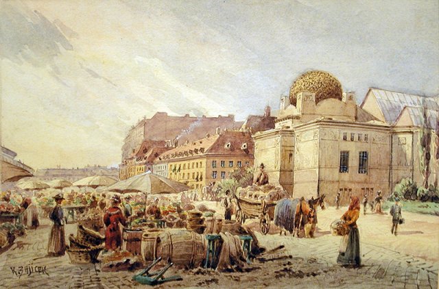 Zajicek Naschmarkt vor der Secession